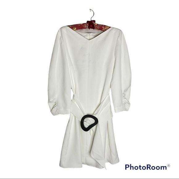 Tibi Shirred Sleeve with Removable Belt Dress Size 6 - Picture 6 of 15